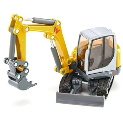 Image de siku 3559, Pelleteuse sur Chenilles Wacker Neuson ETG65, 1:50, Métal/plastique, Jaune, Multiples fonctions, Compatible avec les autres modèles de la même échelle