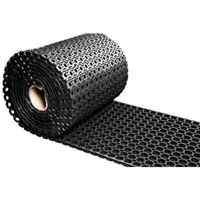 Image de IVOL Tapis en caoutchouc Noir Largeur 50 cm Rouleau de 5 m longueur