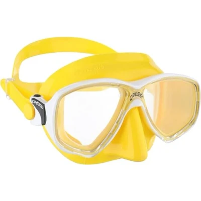 Image de Cressi Marea Mask Masque pour la Plongée et Snorkelling, Jaune/Blanc, Taille Unique, Unisexe Adulte