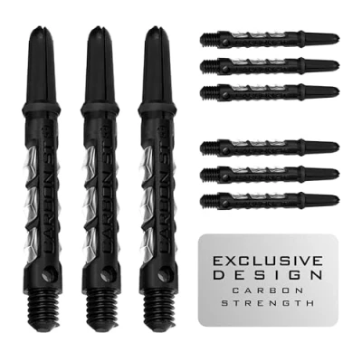 Image de Harrows Darts Lot de 3 jeux tiges fléchettes ST en carbone 9 au total Moyen, Midi et Court Composite résistant Medium Clair