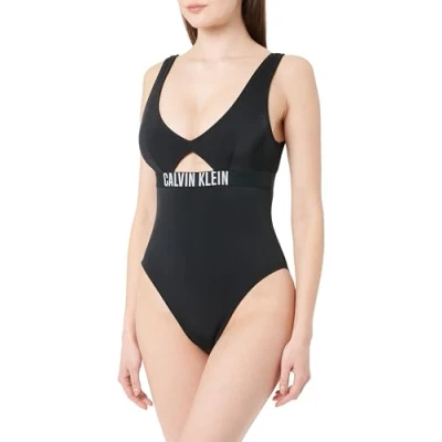 Image de Calvin Klein Maillot de Bain Femme One Piece Dos Nu, Noir (Pvh Black), S