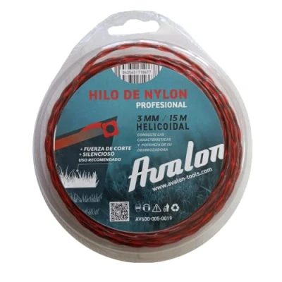 Image de Avalon Fil hélicoïdal en Nylon Universel pour débroussailleuse et Tondeuse (3 mm x 15 m)