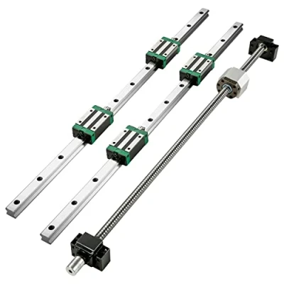 Image de VEVOR Miniature Rail Linéaire Guide HGR20 1000mm Rails et roulements linéaires CNC pour les machines d&#039;automatisation telles que routeurs bricolage tours outils