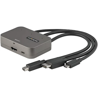 Image de StarTech.com Adaptateur MultiPorts 3 en 1 vers HDMI Convertisseur USB C 4K 60Hz , HDMI/mDP pour Salles de Conférences Digital AV Video Écrans/Affichages (CDPHDMDP2HD)