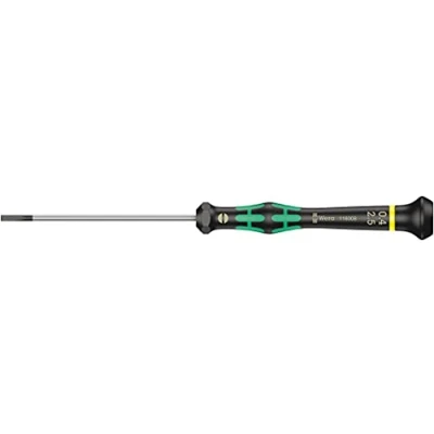 Image de Wera 05118008001 2035 Tournevis électronicien pour vis à fente, 0.40 x 2.5 80 mm, Noir/vert
