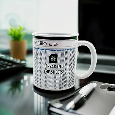 Image de Mad Monkey Tasse Freak in the Sheets à café Excel pour les fans du tableur