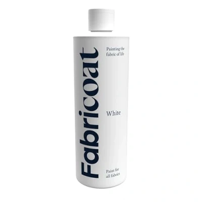 Image de Fabricoat Peinture Textile Restaurez ou Changez la Couleur de Tous les Textiles Peignez Directement sur le Tissu Transformez Tissus : Canapés, Abat jour (250 ml, Blanc)