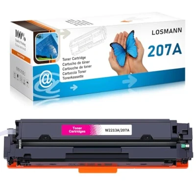 Image de LOSMANN 207A W2213A Toner avec puce compatible HP 207X W2213X Remplacement pour Color Laserjet Pro MFP M283fdw M255dw M282nw M283fdn M255nw (magenta)