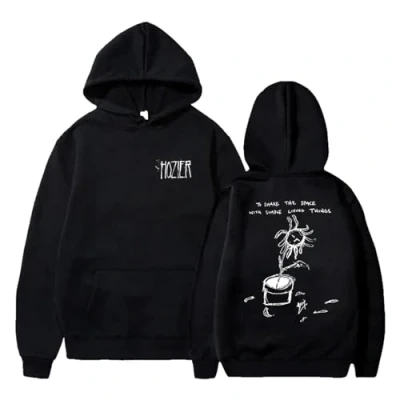 Image de Respeto Sweat À Capuche Hozier Unreal Unearth Imprimé Hommes Femmes Manches Longues XS 3XL BlackXS