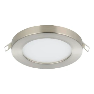 Image de EGLO Spot encastrable LED Fueva Flex, lampe de plafond encastrée, plafonnier à encastrer rond, luminaire en aluminium nickel mat et plastique blanc, blanc chaud, Ø 11,7 cm