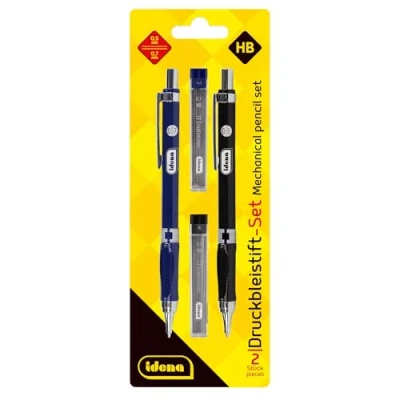 Image de Idena 12145 Set de porte mine, 2 pièces, 0,5 et 0,7 mm, avec 12 mines rechange chacun