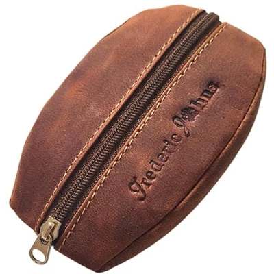 Image de Frédéric&amp;Johns ® Porte Monnaie Homme Grain de café Cuir épais Souple résistant pour Poches Pantalon ou Veste (Brun)