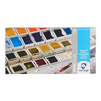 Image de Van Gogh Aquarell Farbkasten, 48 Farbnäpfchen