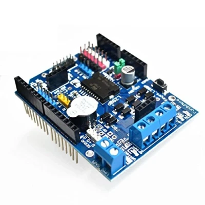 Image de DollaTek L298P Module de Commande Moteur Carte d&#039;extension Bouclier Lecteur Pont H Contrôleur Pas à Courant continu pour Arduino