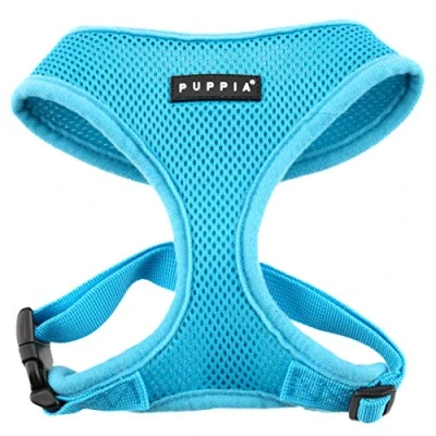 Image de Puppia Harnais Doux pour Chien Taille M Bleu Ciel