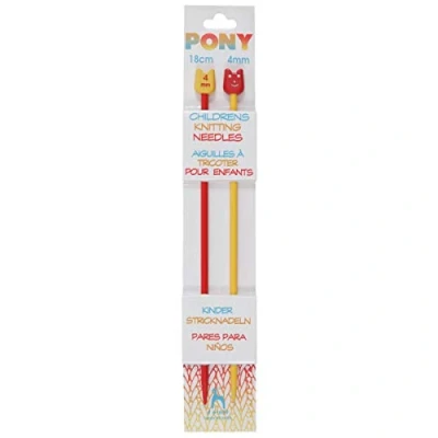 Image de Pony P61661 Goupilles à Tricoter Plastic Multicolore 5,1 x 4 24,5 cm