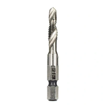 Image de BOZONLI Foret Mèche HSS à tige Hexagonale M6 Combinaison Filetage Vis Robinet, Argent