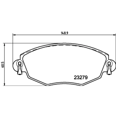 Image de HELLA 8DB 355 009 071 Jeu de plaquettes frein non préparé pour indicateur d&#039;usure avec vis d&#039;étrier FORD: MONDEO 3, 3 Stufenheck