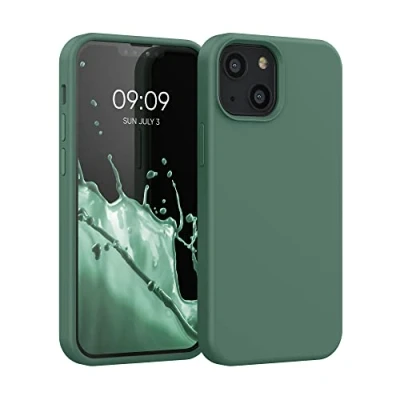Image de kwmobile Housse Compatible avec Apple iPhone 13 Mini Coque de téléphone Protection Souple en TPU Silicone Vert Sapin