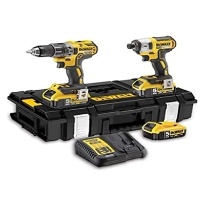 Image de DeWalt DCK266P3 QW Perceuse visseuse à percussion Brushless + chocs 3 batteries 18V 5Ah Li ion coffret Gris