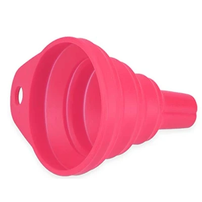 Image de mumbi Entonnoir pliable en silicone (environ 6,3 x 7 cm) Rose