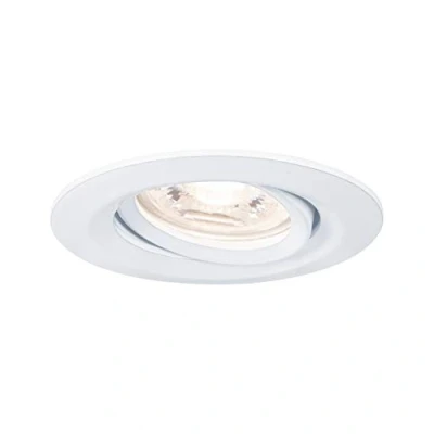 Image de Paulmann 94292 LED Nova mini Coin rond orientable incl. 1x4 watts Spot plafond dépoli Lampe encastrée aluminium Blanc chaud 2700 K, 4 W, 1er (Weiß matt)