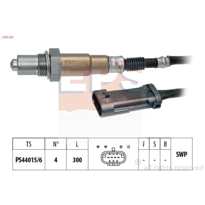 Image de EPS 1.997.281 Sonde lambda Made in Italy OE Equivalent chauffé, planaire, Filetage prégraissé RENAULT: Kangoo I, Megane 1, Scenic