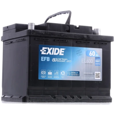 Image de EXIDE Start Stop EL600 Batterie de démarrage 12V 60Ah 640A B13 VOLKSWAGEN: Golf 7 Variant, T Roc, Polo V 3/5 portes, SKODA: Fabia III Break