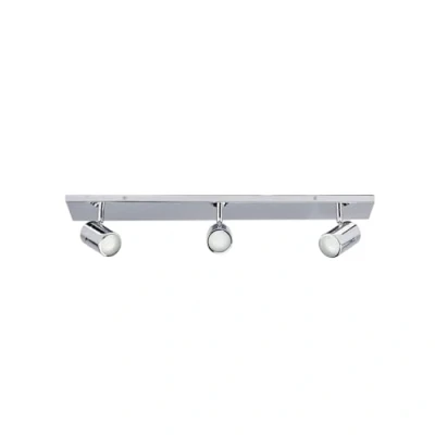 Image de Lindby Plafonnier Salle de bain Dejan à intensité variable (Moderne) en Argent Métal e. a. pour (à 3 lampes, GU10), WC, Luminaire Plafonnier, Lampe Plafond, Eclerage