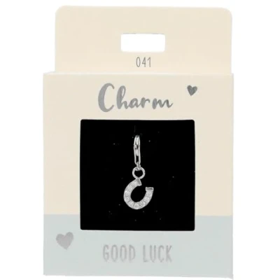 Image de Depesche 11785 041 Charms Express Yourself Pendentifs pour Colliers et Bracelets, Fer à Cheval, argenté, comme Petit Cadeau, Multicolored, Normal
