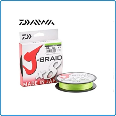 Image de Daiwa J Braid 8 0.20mm, 13,0kg/29,0lbs, 300m Chartreuse