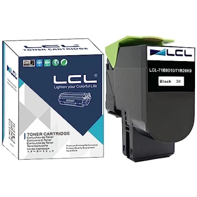 Image de LCL Cartouche de Toner Compatible 71B0010 71B20K0 CS317 CS317dn CX317 CX317dn CS417 CS417dn CX417 CX417de CS517 CS517de CX517 CX517de (1Noir) Remplacement pour Lexmark