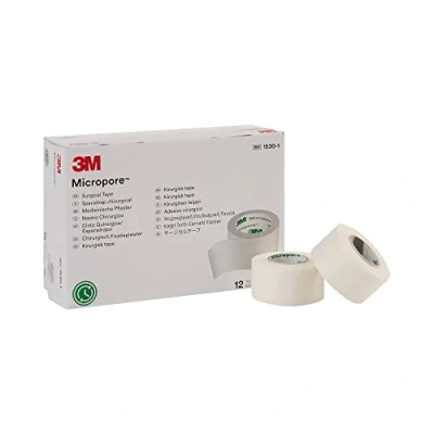 Image de 3M Micropore Tape 1530 1, 12 Rolls (Pack of 10) by