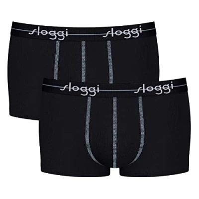 Image de Sloggi 2ER Packstart C2P BOX Shorty, Homme, Taille: Large, Schwarz