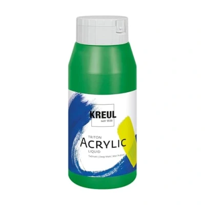 Image de Kreul 17006 Solo Goya Triton Peinture Acrylique Vert Permanent, Flacon de 750 ML, séchage Rapide et Mat, à Base d&#039;eau, qualité Studio, Bon Pouvoir Couvrant rendement
