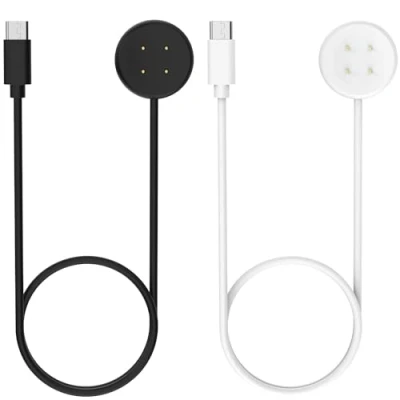 Image de MoKo 2 PCS Chargeur Compatible avec Google Pixel Watch 3/Pixel 2, Station de Charge Magnétique Câble Chargement USB C 1M pour Fitbit Ace LTE/Versa 4/3/Sense 2/Sense, Noir &amp; Blanc