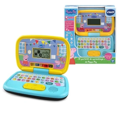 Image de Vtech 80 553522 Portable d&#039;apprentissage Peppa Pig, Ordinateur interactif pour Enfants + 3 Ans, Version ESP, , unico