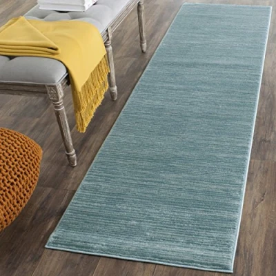 Image de Tapis rectangulaire d&#039;intérieur couleur unie glam tissé , collection Vision, VSN606, en seafoam, 91 X 152 cm pour le salon, la chambre ou tout autre espace intérieur par SAFAVIEH.