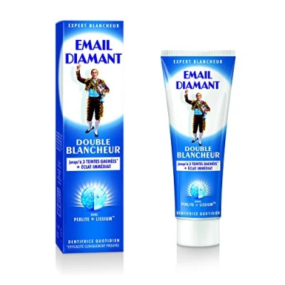 Image de Email Diamant Dentifrice double blancheur, éclat immédiat, arôme menthe fraîche Le tube de 75ml