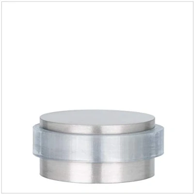 Image de EVI Herrajes Mini Butée De Porte Adhésive 28 x 12 mm Caoutchouc Transparent En Silicone Naturel Acier inoxydable Finition Mate Forte AdhéSion 100% fonctionnel Mod. I 163x12 T