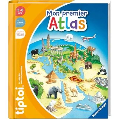 Image de Ravensburger tiptoi® Livre interactif Mon premier Atlas Jeu éducatif électronique, sans écran A partir de 5 ans version française 13099012