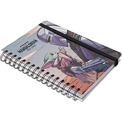 Image de Grupo Erik Agenda Scolaire 2021 2022 Star Wars The Mandalorian Semainier A5 d&#039;Août à Juillet Spirale 14,8 x 21 cm Etudiant