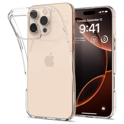 Image de Spigen Coque pour iPhone 16 Pro, Liquid Crystal, [Haute Transparence] 6,3 Pouces Transparent