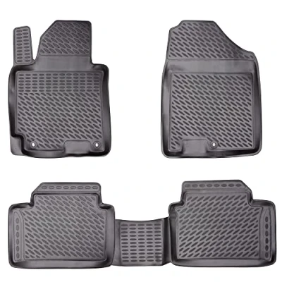 Image de Elmasline Jeu de tapis en caoutchouc Design 3D pour KIA CEED III À partir modèle 2018 Bordure extra haute 5 cm