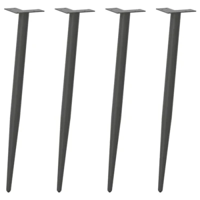 Image de vidaXL Pieds de table basse forme conique 4 pcs anthracite 72 73 cm