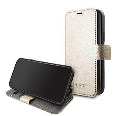 Image de Guess GUFLBKSN58IGLGO Iridescent Collection Étui à Rabat pour Apple iPhone 11 Pro Doré