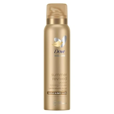 Image de Dove Summer Revived Mousse bronzante progressive moyenne à foncée pour un bronzage progressif et autobronzage naturel phosphorescent absorption rapide tous les types de peau 150 ml