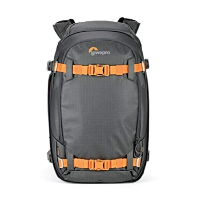 Image de Lowepro Whistler 350 AW II, Sac à Dos 4 Saisons pour Appareil Photo et Ordinateur Portable 15&quot; en Tissus Recyclés, Coussins de Rangement, Étui sans Miroir/DSLR, Gris