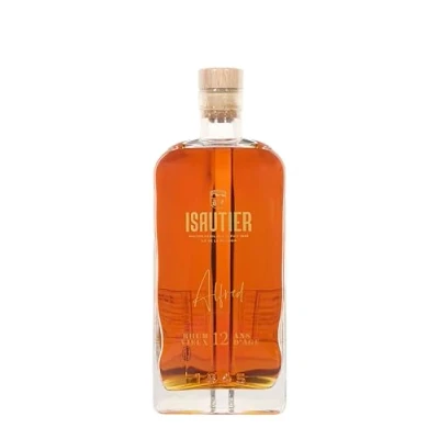 Image de ISAUTIER 12 ans Alfred Rhum Vieux Origine : La Réunion/France Notes de fruits secs &amp; agrûmes Vieilli en fût chêne 45% Alcool 70 cl