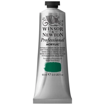 Image de Winsor &amp; Newton Professional Acrylique Tube 60ml 522 Vert de Phtalocyanine, nuance Bleue